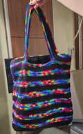 Neon Waves Tote Bag